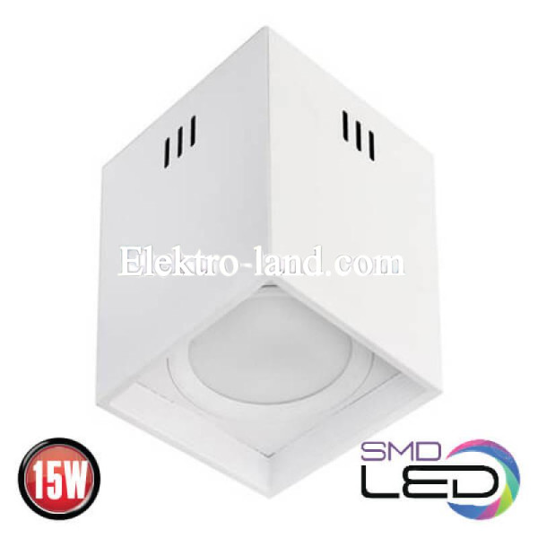 Накладной светильник LED 15W HOROZ SANDRA-SQ15/XL 4200K квадрат